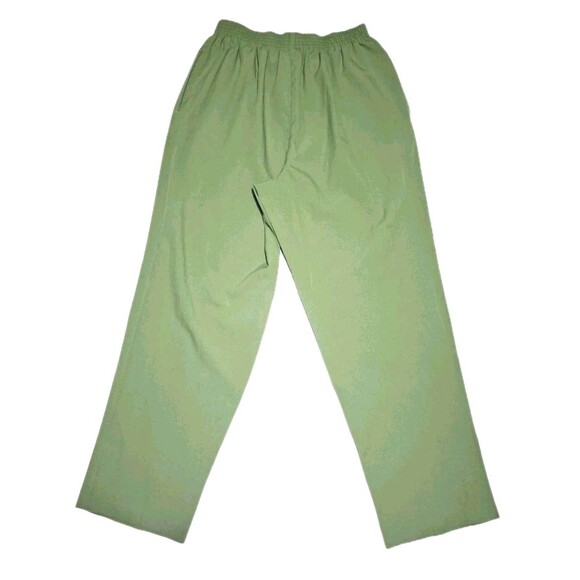 Bon Worth Women's Pull On Pants Size MP Medium 2Side Pockets Elastic Waist Green - Picture 3 of 7